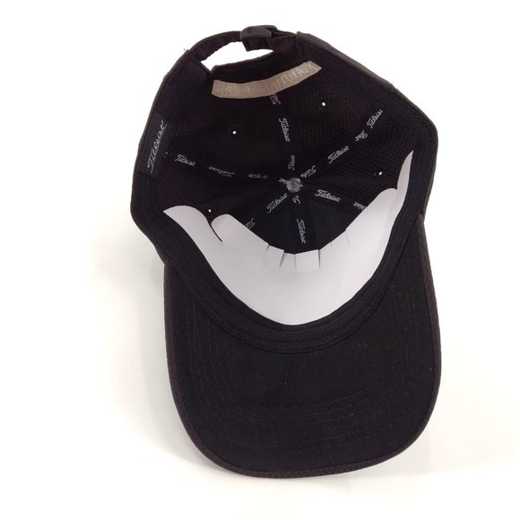 TITLEIST Baseball Hat Adult Black Crest‎ International Logo Adjustable Polyester - Picture 6 of 9